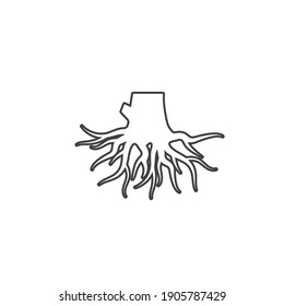 tree roots vector icon illustration design template