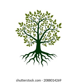 Logo Green Tree Dengan Roots Ilustrasi Stock Vector (Royalty Free ...