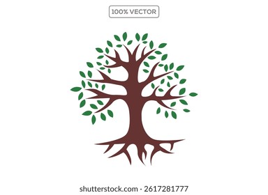 Tree Roots vector illustration, Tree Roots vector template