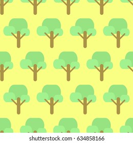 Tree seamless pattern , background , vector.