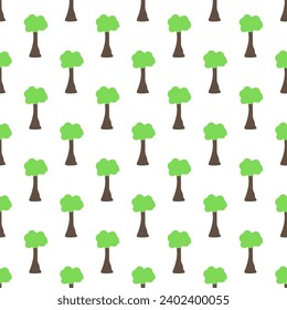 Tree seamless pattern. Environmental vector