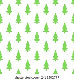 Tree seamless pattern. Environmental vector