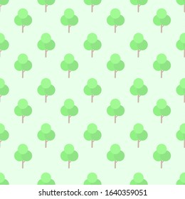 tree seamless pattern vector background.