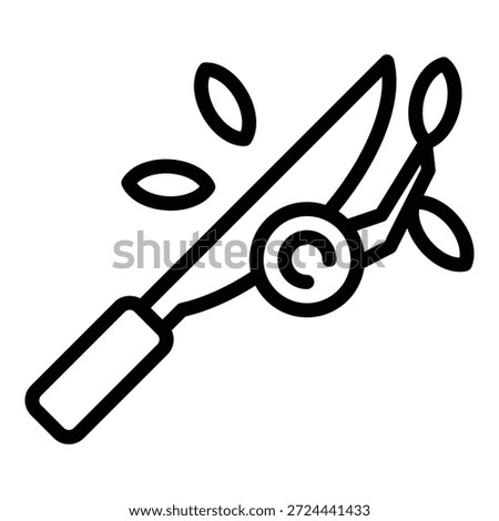 Tree secateurs icon outline vector. Garden grass. Pruning pliers