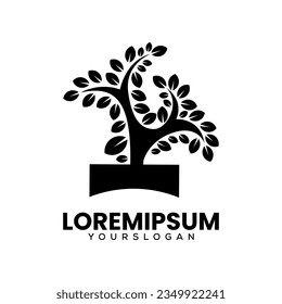 tree seed planting logo design template