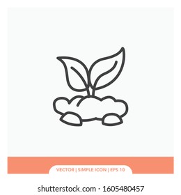 Tree seedlings Icon Vector Illustration
