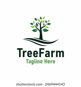 tree seeds farm logo template, tree logo