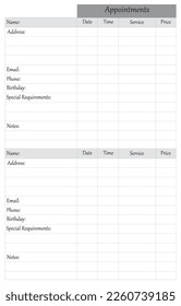 Tree Service Client Data Log Book Manuscript Size - 6 x 9 inches