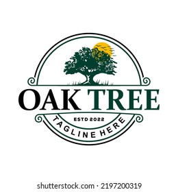 Tree service logo design template	
