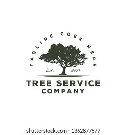 Tree Service / Residential Landscape Vintage Logo Design