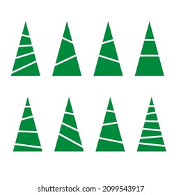 conjunto de árboles de navidad geométrica abstracta