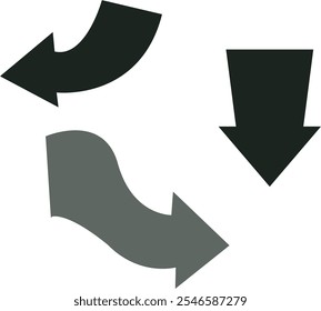 sinal de conjunto de setas da árvore