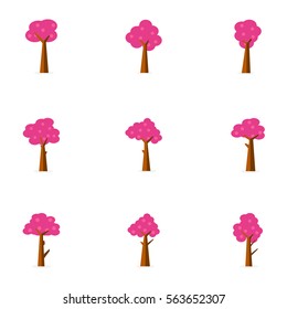 Tree set of collection stock vector art