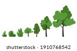 Tree set hand drawing isolated on white background , Illustration Vector EPS 10 