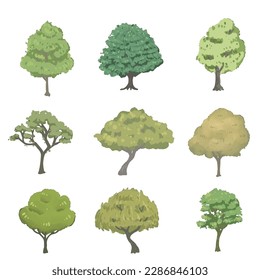 conjunto de árbol para nueve imágenes diferentes