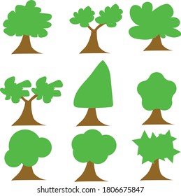 leña de la planta de madera de conjunto de árboles
