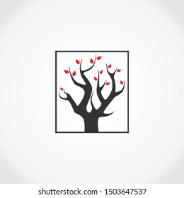 tree shape in experiencing drought image graphic icon logo design abstract concept vector stock. Can be used as a symbol related to nature or plant