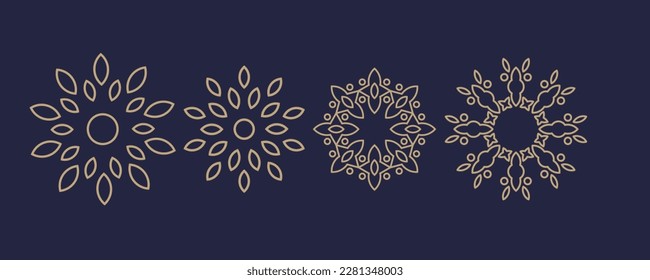 Tree shape sunflower vector logos. Nature trees vector illustration logo design