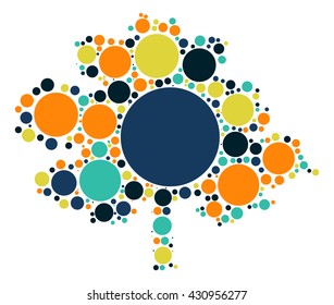 tree shape vector design by color point