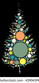 tree shape vector design by color point