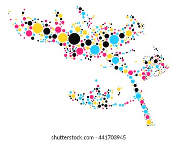 tree shape vector design by color point