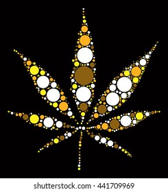 tree shape vector design by color point