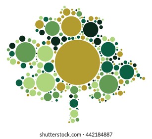 tree shape vector design by color point