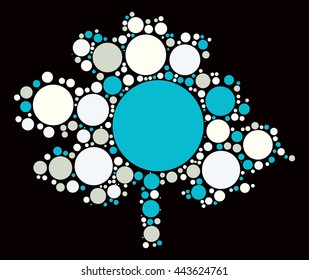 tree shape vector design by color point