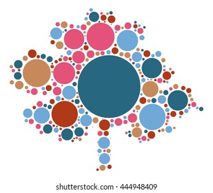 tree shape vector design by color point