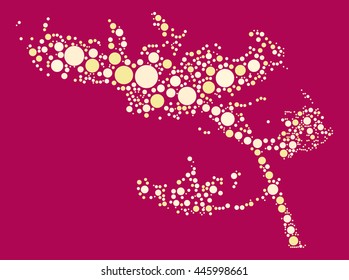 tree shape vector design by color point