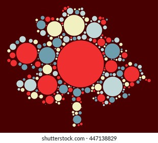 tree shape vector design by color point