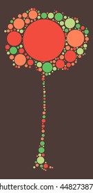 tree shape vector design by color point