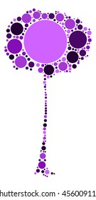 tree shape vector design by color point