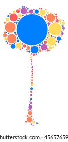 tree shape vector design by color point