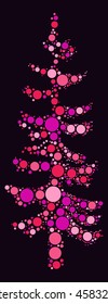 tree shape vector design by color point