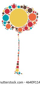 tree shape vector design by color point