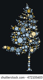 tree shape vector design by color point
