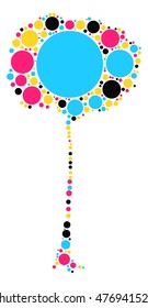 tree shape vector design by color point