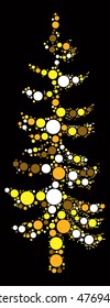 tree shape vector design by color point