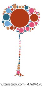 tree shape vector design by color point