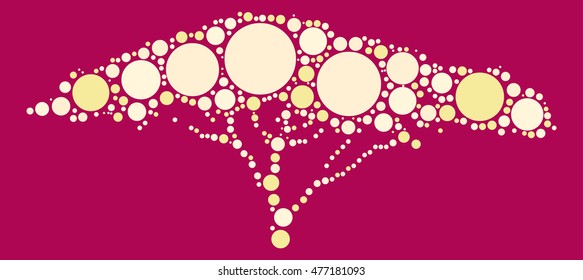 tree shape vector design by color point