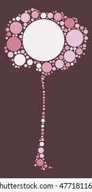 tree shape vector design by color point