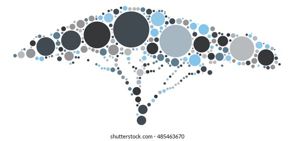 tree shape vector design by color point