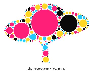 tree shape vector design by color point