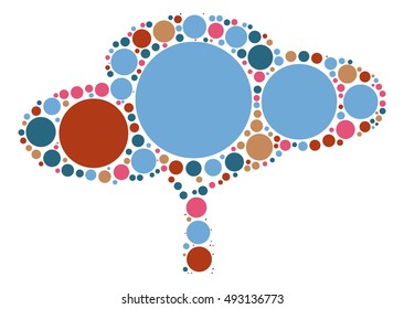 tree shape vector design by color point