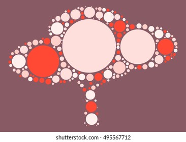 tree shape vector design by color point