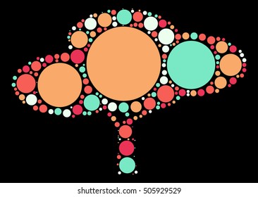 tree shape vector design by color point