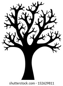 Tree shaped silhouette 4 - eps10 vector illustration.