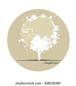 Tree shaped world map. Vector illustration.