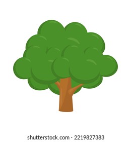 Ilustración del icono del símbolo Emoji de signo de árbol. Símbolo de vectores de la naturaleza Emoticon Diseño Clip Art Signo de historieta.